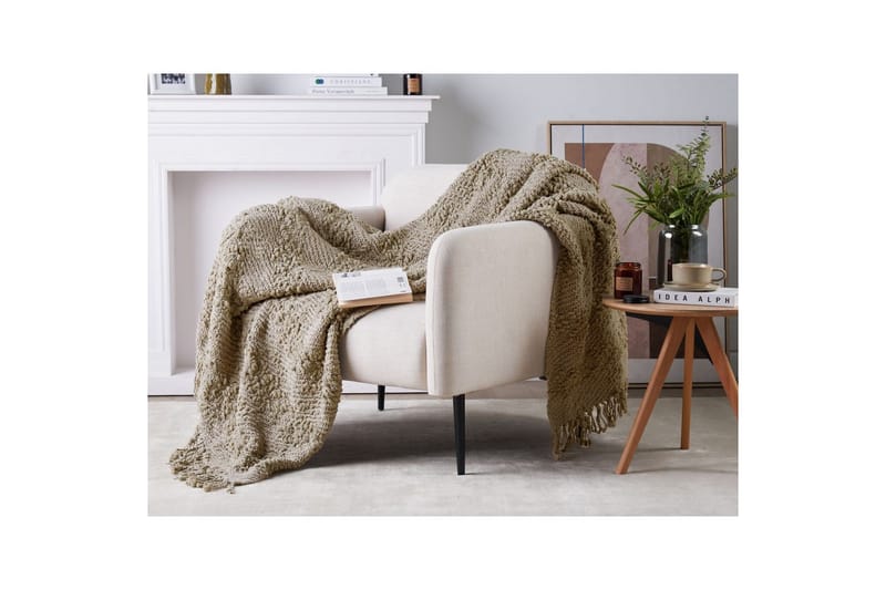 Pläd Vella Taupe, 150x200 cm - Taupe, 150x200 cm - Textil & mattor - Filt & pläd