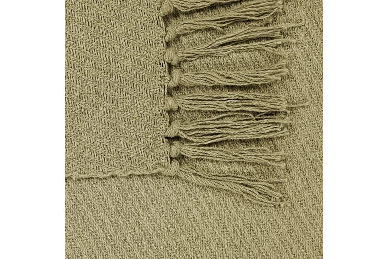 Pläd Yarsa Grön - Grön - Textil & mattor - Filt & pläd