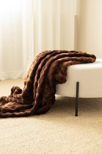 Pläd Pom Pom 130x170 cm - Brown - Textil & mattor - Filt & pläd