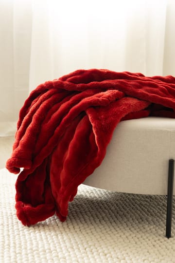 Pläd Pom Pom 130x170 cm - Röd - Textil & mattor - Filt & pläd