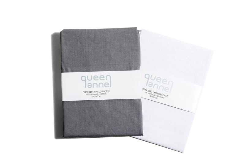 Örngott Queen Anne Tvåskaft 55x90 Grå - Grå|Vit - Textil & mattor - Sängkläder
