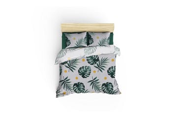 Överkast EnLora Home 200x235 cm - Vit|Grön|Gul - Textil & mattor - Sängkläder