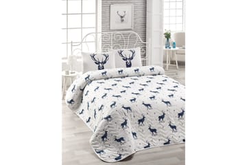 Överkast EnLora Home Enkelt 200x220+Kuddfodral - Mörkblå|Vit - Textil & mattor - Sängkläder - Bäddset & påslakanset