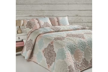 Överkast Eponj Home Dubbelt 200x220+2 Kuddfodral Quiltat - Beige|Vit|Multi - Textil & mattor - Sängkläder