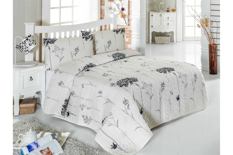 Överkast Eponj Home Dubbelt 200x220+2 Kuddfodral Quiltat - Grå|Beige|Svart - Textil & mattor - Sängkläder