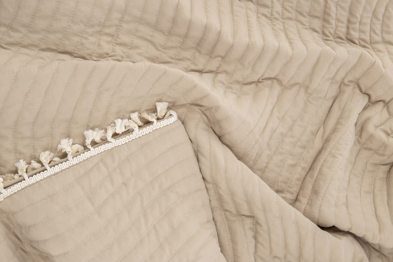 Överkast Gibbos 260x260 cm - Beige - Sängkläder - Överkast - Överkast dubbelsäng