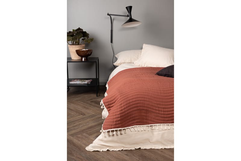 Överkast Gibbos 260x260 cm - Rostbrun - Sängkläder - Överkast dubbelsäng - Överkast