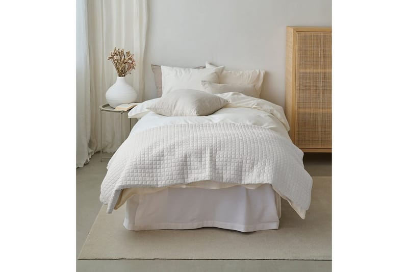 Sängöverkast 250 x 250 cm Vit - Vit - Textil & mattor - Sängkläder - Överkast