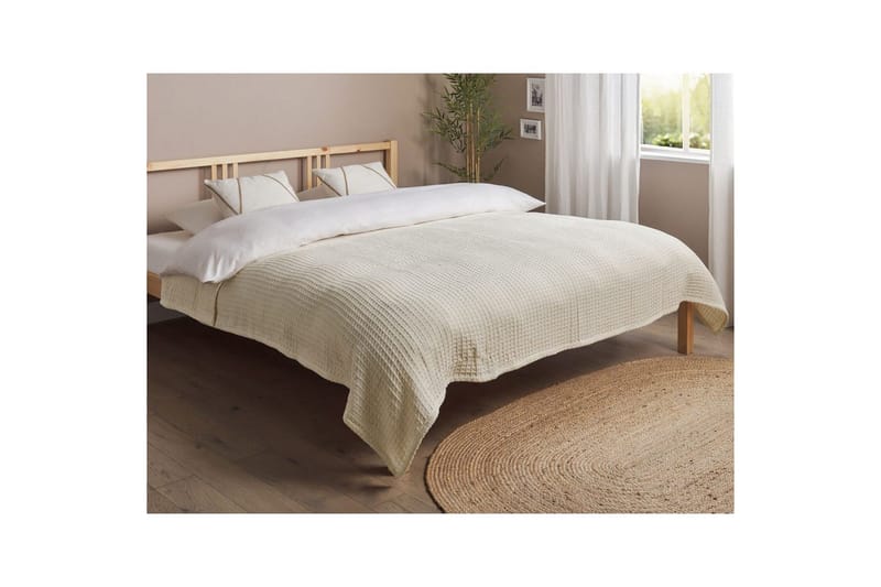 Sängöverkast Chagyl Ljusbeige, 200x220 cm - Ljusbeige, 200x220 cm - Textil & mattor - Sängkläder - Överkast - Överkast enkelsäng