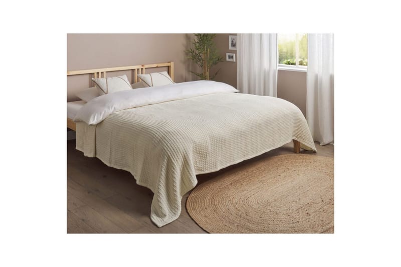 Sängöverkast Chagyl Ljusbeige, 220x240 cm - Ljusbeige, 220x240 cm - Textil & mattor - Sängkläder - Överkast
