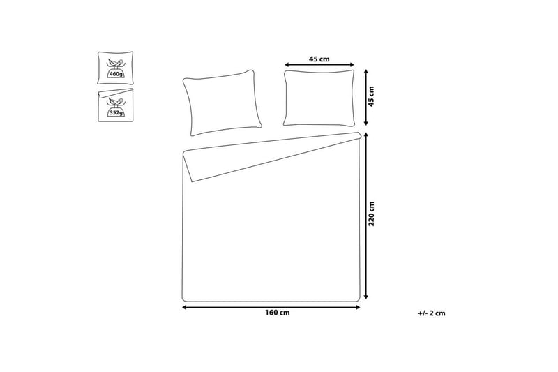 Sängöverkast Rayen med kuddar 160x220 cm - 160x220 cm - Textil & mattor - Sängkläder - Överkast