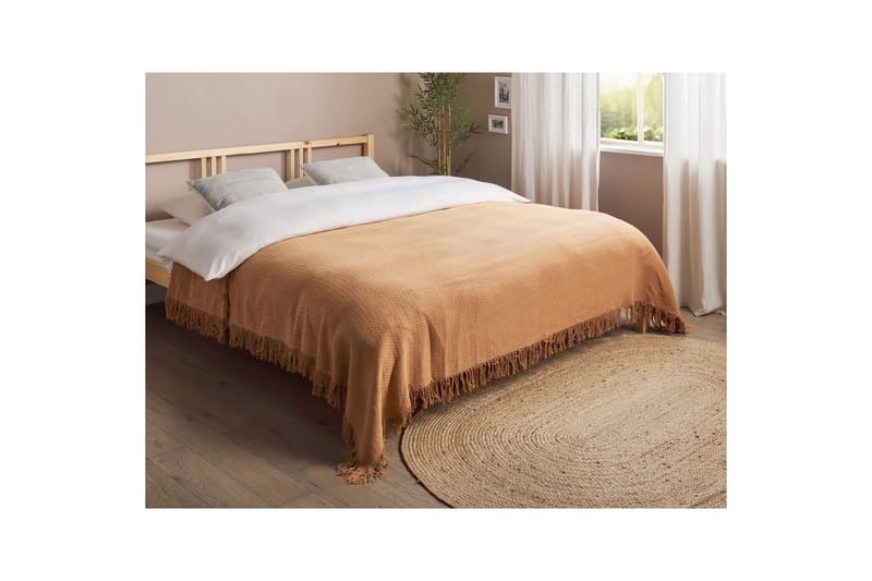 Sängöverkast Yerbent Brun, 200x220 cm - Brun, 200x220 cm - Textil & mattor - Sängkläder - Överkast