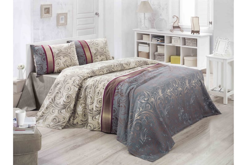 Överkast Victoria Enkelt 160x230 cm - Creme|Beige|Multi - Textil & mattor - Sängkläder