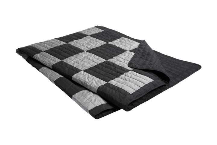 Överkast Philia Patch Svart/Stål 271 cm - Överkast enkelsäng - Sängkläder - Överkast dubbelsäng - Överkast