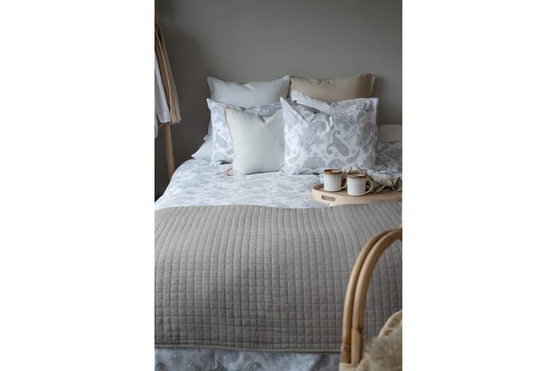 2-Dels Set Tilly 150x210/50x60 cm Vit/Grå - Borganäs - Textil & mattor - Sängkläder - Bäddset & påslakanset
