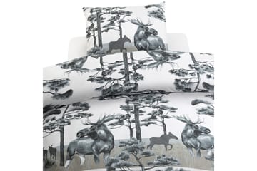 Bäddset Älg 2-dels Grå - Borganäs - Textil & mattor - Sängkläder - Bäddset & påslakanset
