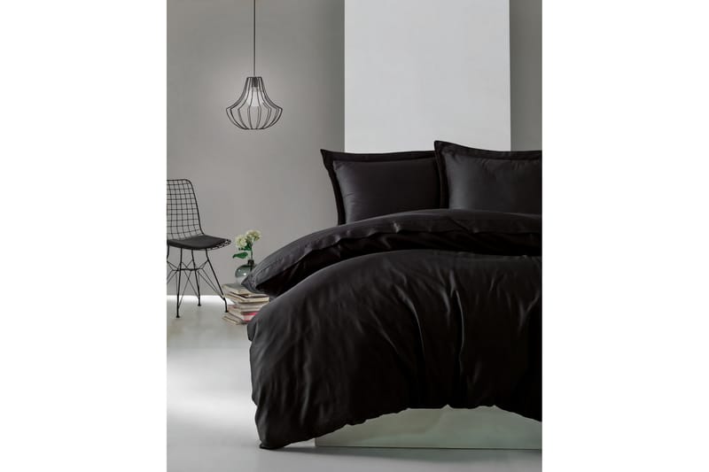 Bäddset Cotton Box Dubbelt 4-dels Premium Satin - Svart - Textil & mattor - Sängkläder - Bäddset & påslakanset