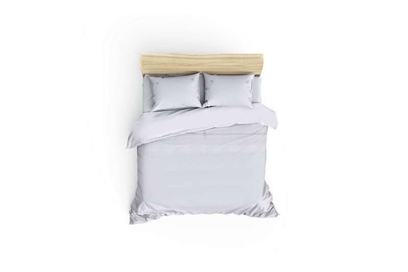 Bäddset Cotton Box Dubbelt 6-dels Satin - Vit|Grå - Textil & mattor - Sängkläder - Bäddset & påslakanset