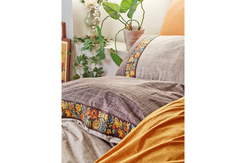 Bäddset Cotton Box Ranforce - Brun - Bäddset & påslakanset - Sängkläder - Påslakanset enkelsäng
