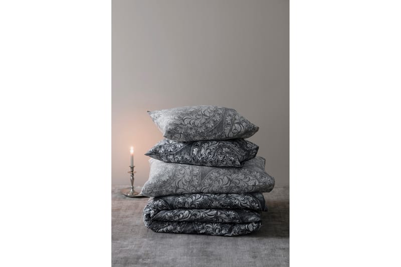Bäddset Dubbelt Malina 225x205 cm - Grå - Textil & mattor - Sängkläder - Bäddset & påslakanset