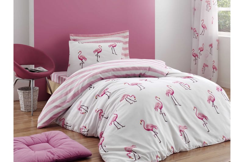 Bäddset EnLora Home Enkelt 3-dels - Rosa - Sängkläder - Överkast - Överkast enkelsäng