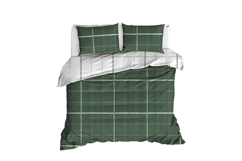 Bäddset EnLora Home Ranforce - Grön/Vit - Bäddset & påslakanset - Sängkläder - Påslakanset enkelsäng
