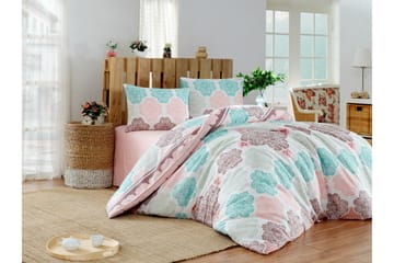 Bäddset Eponj Home Enkelt 3-dels - Turkos|Rosa|Creme - Textil & mattor - Sängkläder - Bäddset & påslakanset