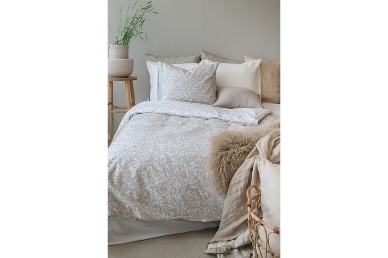 Bäddset Garden 2-Dels 150x210/50x60 cm Grå/Beige - Borganäs - Textil & mattor - Sängkläder - Bäddset & påslakanset