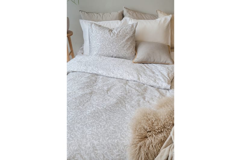 Bäddset Garden 2-Dels 150x210/50x60 cm Grå/Beige - Borganäs - Textil & mattor - Sängkläder - Bäddset & påslakanset