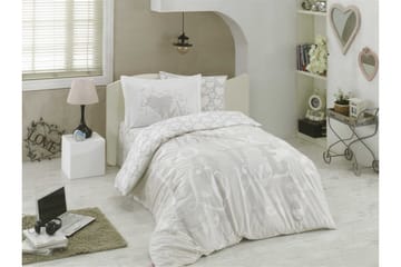 Bäddset Hobby Enkelt 3-dels Poplin - Grå|Vit - Textil & mattor - Sängkläder - Bäddset & påslakanset