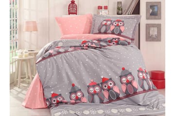 Bäddset Hobby Enkelt 3-dels Poplin - Grå|Rosa|Vit|Röd - Textil & mattor - Sängkläder - Bäddset & påslakanset