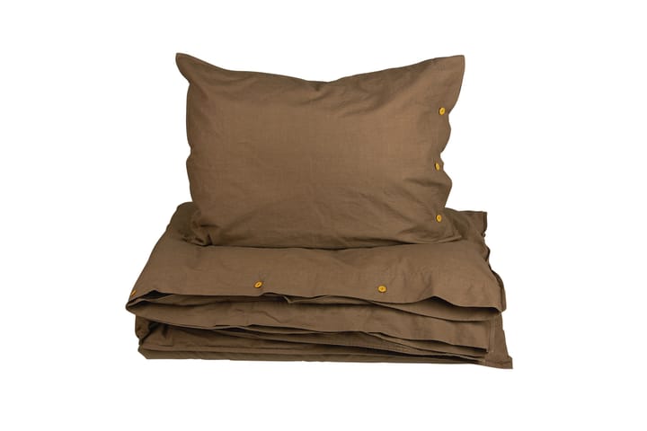 Bäddset Hygge 220x210 cm Brun - Bäddset & påslakanset - Sängkläder