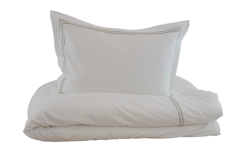Bäddset Lux 220x230 cm Vit/Beige - Vit/Beige - Textil & mattor - Sängkläder - Bäddset & påslakanset - Påslakanset dubbelsäng