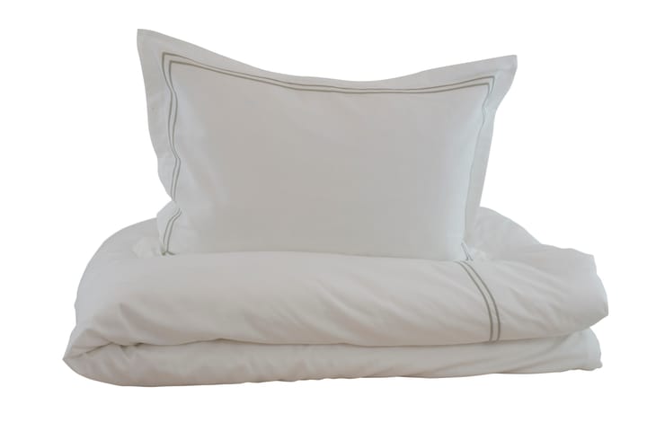 Bäddset Lux 220x230 cm Vit/Beige - Vit/Beige - Påslakanset dubbelsäng - Bäddset & påslakanset - Sängkläder