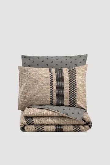 Astryn Bäddset 140x200 cm - Brun Svart Grå - Textil & mattor - Sängkläder - Bäddset & påslakanset - Påslakanset enkelsäng