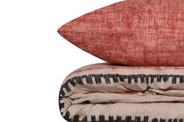 Botswana Bäddset 240x220 cm - Tegelröd Gul Vit Svart - Textil & mattor - Sängkläder - Bäddset & påslakanset