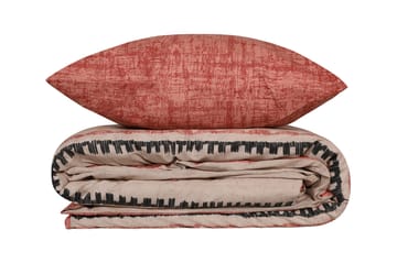 Botswana Bäddset 240x220 cm - Tegelröd Gul Vit Svart - Textil & mattor - Sängkläder - Bäddset & påslakanset