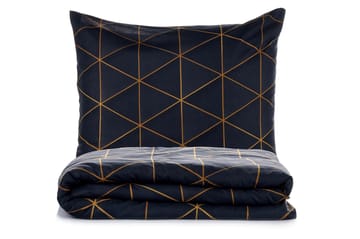 Branlor Bäddset 140x200 cm - Veta Guld Svart - Textil & mattor - Sängkläder - Bäddset & påslakanset - Påslakanset enkelsäng