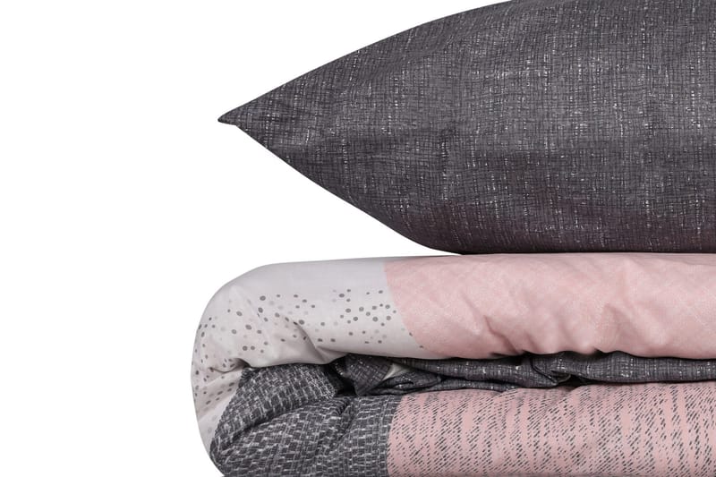 Dilsah Bäddset 140x200 cm - Grå Rosa Vit - Textil & mattor - Sängkläder - Bäddset & påslakanset - Påslakanset enkelsäng