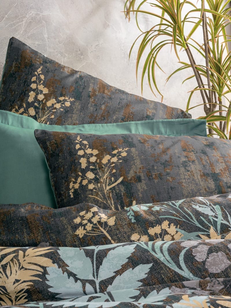 Lyronis Bäddset 240x220 cm - Mint Antracit Brun - Textil & mattor - Sängkläder - Bäddset & påslakanset - Påslakanset dubbelsäng