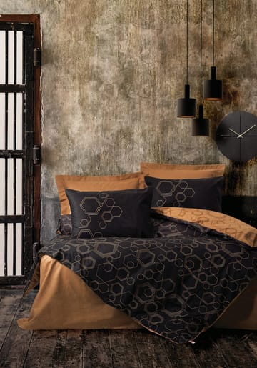 Marteby Bäddset 140x200 cm - Koppar Svart - Textil & mattor - Sängkläder - Bäddset & påslakanset - Påslakanset enkelsäng