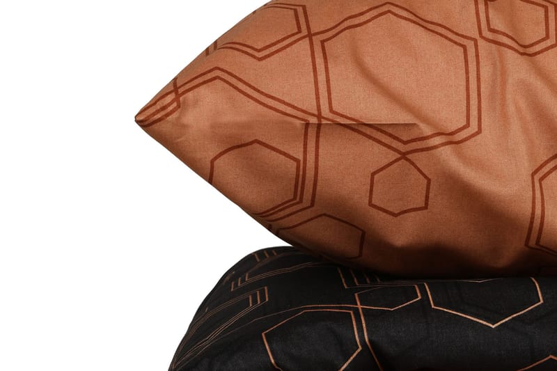 Marteby Bäddset 140x200 cm - Koppar Svart - Textil & mattor - Sängkläder - Bäddset & påslakanset - Påslakanset enkelsäng