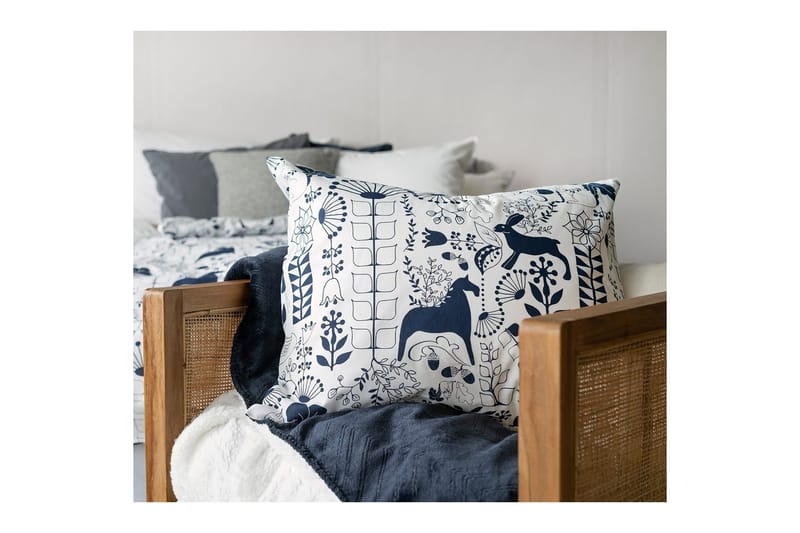 Påslakan 2-Dels Set Äppelbo Marinblå - Marinblå - Textil & mattor - Sängkläder - Bäddset & påslakanset