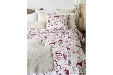 Påslakan 2-Dels Set Äppelbo Röd - Röd - Textil & mattor - Sängkläder - Bäddset & påslakanset