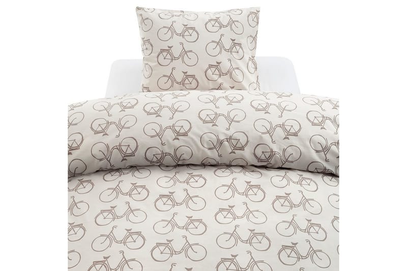 Påslakan 2-Dels Set Cykel Beige - Beige - Textil & mattor - Sängkläder