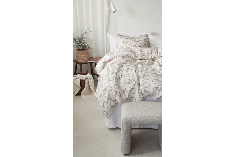 Påslakan 2-Dels Set Cykel Beige - Beige - Textil & mattor - Sängkläder