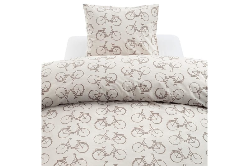 Påslakan 2-Dels Set Cykel Beige, Beige