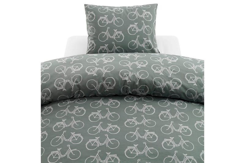 Påslakan 2-Dels Set Cykel Grön - Grön - Textil & mattor - Sängkläder