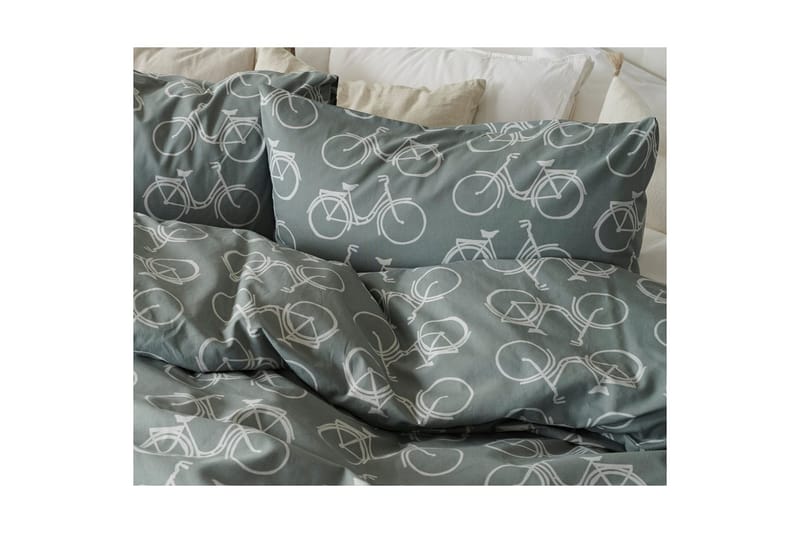 Påslakan 2-Dels Set Cykel Grön - Grön - Textil & mattor - Sängkläder