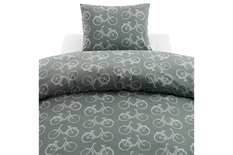 Påslakan 2-Dels Set Cykel Grön, Grön